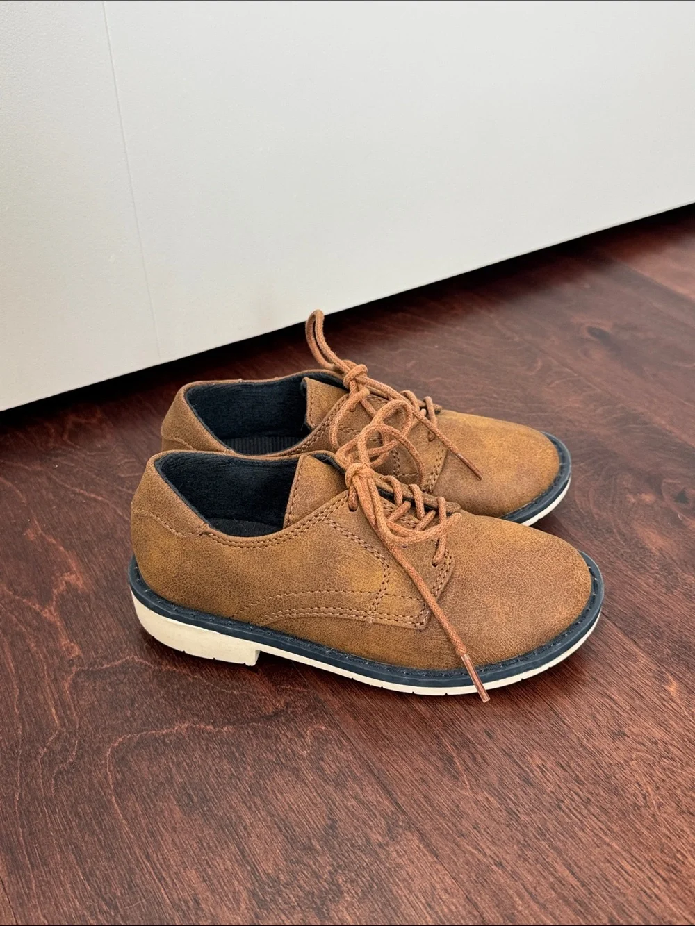 The Children’s Place Boys Brown Shoes Casual Chic Vegan Leather, toddler size 11